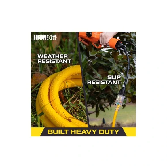 🆕IRON FORGE CABLE 25 ft Lighted Outdoor Extension Cord - 12/3 SJTW Heavy… - Picture 4 of 8